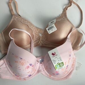 Wacoal NWT 2 Bra Bundle Set Size 34B Lingerie Underwire Everyday Comfort